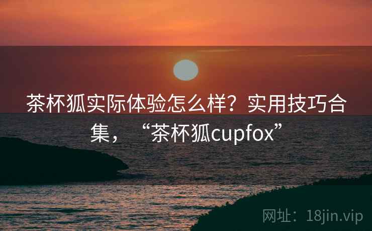 茶杯狐实际体验怎么样？实用技巧合集，“茶杯狐cupfox”