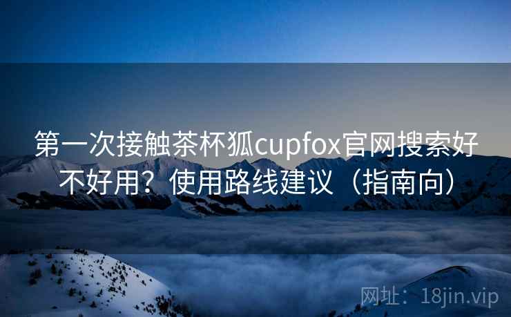 第一次接触茶杯狐cupfox官网搜索好不好用?使用路线建议(指南向) 第一次接触茶杯狐cupfox官网搜索好不好用?使用路线建议(指南向)