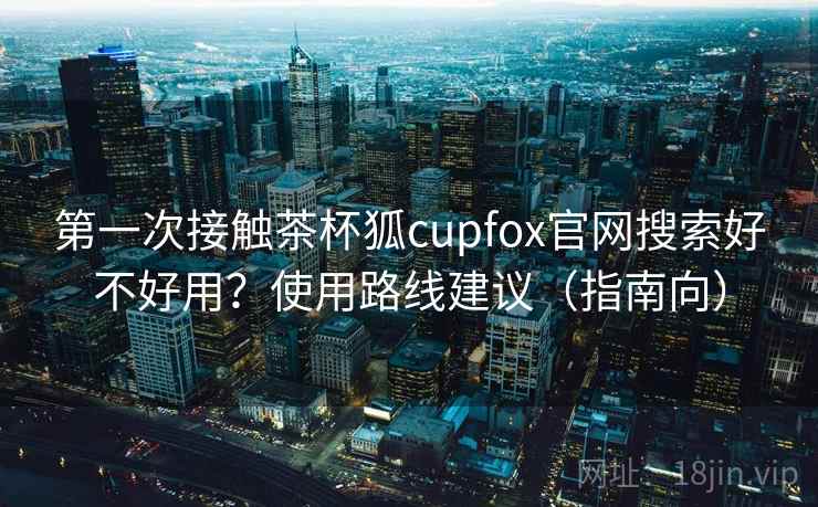 第一次接触茶杯狐cupfox官网搜索好不好用？使用路线建议（指南向）
